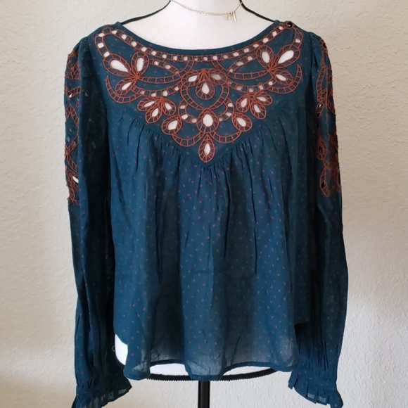 Free People Everything I Know Peasant Top - Picture 4 of 4
